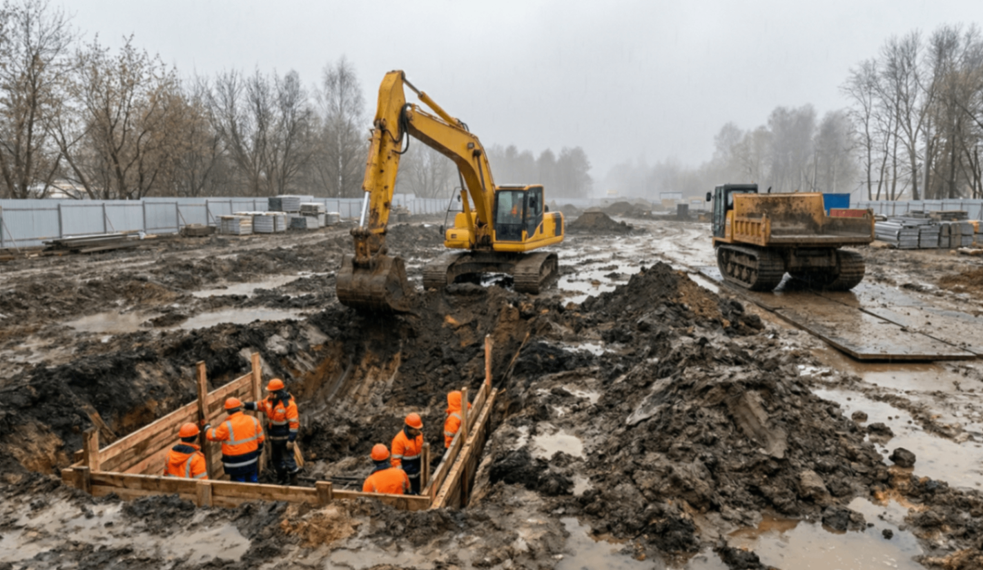 Весенние земляные работы: особенности грунта и погодных условий